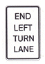 End Left Turn Lane